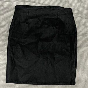 Black Faux Leather Mini Skirt, Windsor, Size XS